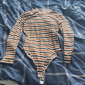 Charlotte Russe Multicolor Striped Bodysuit